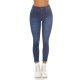 Blugi dama cu push up, albastri, bumbac denim, mulati, cu talia inalta, Dupliq 9 - jojofashion.ro