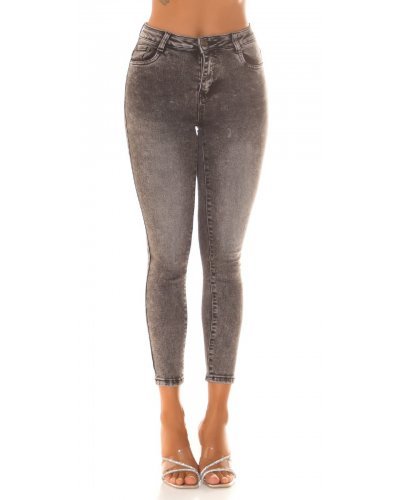 Blugi dama skinny cu push up, negri, bumbac, cu talia inalta, Amerie - jojofashion.ro