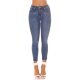 Blugi dama stretch, skinny, albastri, din bumbac, Koelle 2 - jojofashion.ro