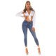 Blugi dama stretch, skinny, albastri, din bumbac, Koelle 9 - jojofashion.ro