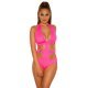 Costum de baie intreg roz ciclam Jolya 2 - jojofashion.ro