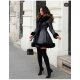Geaca dama in clos piele eco neagra cu blanita Tereza 2 - jojofashion.ro