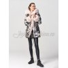 Geaca de dama parka camuflaj cu blanita bej Edith