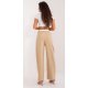 Pantaloni dama evazati, casual, bej light cu dungi subtiri, Cynane Pantaloni dama evazati, casual, bej light cu dungi subtiri, Cynane 5 - jojofashion.ro