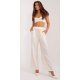 Pantaloni dama evazati, casual, ecru cu dungi subtiri, Cynane Pantaloni dama evazati, casual, ecru cu dungi subtiri, Cynane 3 - jojofashion.ro