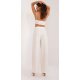 Pantaloni dama evazati, casual, ecru cu dungi subtiri, Cynane Pantaloni dama evazati, casual, ecru cu dungi subtiri, Cynane 5 - jojofashion.ro