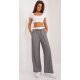 Pantaloni dama evazati, casual, gri cu dungi subtiri, Cynane Pantaloni dama evazati, casual, gri cu dungi subtiri, Cynane 3 - jojofashion.ro
