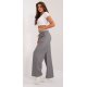 Pantaloni dama evazati, casual, gri cu dungi subtiri, Cynane 4 - jojofashion.ro