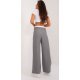 Pantaloni dama evazati, casual, gri cu dungi subtiri, Cynane 5 - jojofashion.ro