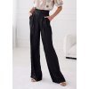 Pantaloni dama negri, din satin, evazati, eleganti, ElsaR