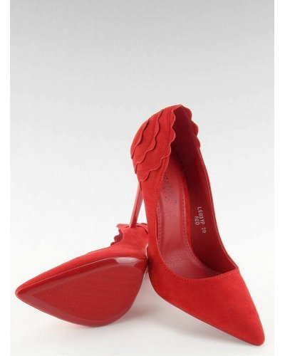 Pantofi eleganti rosii piele eco intoarsa Alina - jojofashion.ro
