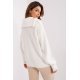 Pulover dama bej, din acril, cu guler inalt si fermoar, Cindy3 Pulover dama bej, din acril, cu guler inalt si fermoar, Cindy3 4 - jojofashion.ro