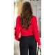 Pulover dama tricotat, scurt, vascoza, rosu, cu guler inalt, Dayana Pulover dama tricotat, scurt, vascoza, rosu, cu guler inalt, Dayana 3 - jojofashion.ro