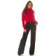 Pulover dama tricotat, scurt, vascoza, rosu, cu guler inalt, Dayana Pulover dama tricotat, scurt, vascoza, rosu, cu guler inalt, Dayana 4 - jojofashion.ro