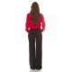 Pulover dama tricotat, scurt, vascoza, rosu, cu guler inalt, Dayana Pulover dama tricotat, scurt, vascoza, rosu, cu guler inalt, Dayana 6 - jojofashion.ro