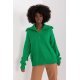 Pulover dama verde, din acril, cu guler inalt si fermoar, Cindy1 Pulover dama verde, din acril, cu guler inalt si fermoar, Cindy1 2 - jojofashion.ro