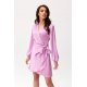 Rochie scurta din satin lila cu maneca lunga Labonita Rochie scurta din satin lila cu maneca lunga Labonita 2 - jojofashion.ro