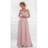 Rochie de ocazie roz pal lunga lejera Kosmina