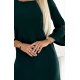 Rochie verde midi cu maneca lunga Agatha 5 - jojofashion.ro