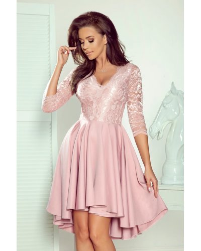 Rochie midi roz din dantela Anastasia  Rochii midi, Rochie midi roz din dantela Anastasia  - jojofashion.ro
