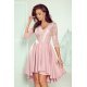 Rochie midi roz din dantela Anastasia  2 - jojofashion.ro