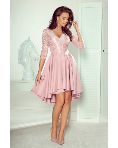 Rochie midi roz din dantela Anastasia  Rochii midi, Rochie midi roz din dantela Anastasia  - jojofashion.ro