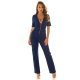 Salopeta de blugi, din denim, albastra, cu fermoar si buzunare, Esmee 4 - jojofashion.ro