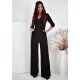 Salopeta dama eleganta, evazata, neagra, cu maneca trei sferturi, Zayan 2 - jojofashion.ro