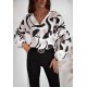 Salopeta eleganta, neagra cu print multicolor, mulata, cu maneca lunga, Korinna Salopeta eleganta, neagra cu print multicolor, mulata, cu maneca lunga, Korinna 4 - jojofashion.ro
