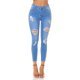 Blugi dama rupti, bleu, denim, mulati, cu talia inalta, Krime 2 - jojofashion.ro