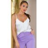 Bluza dama eleganta, din satin, alba, Veronika
