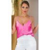 Bluza dama eleganta, din satin roz, Veronika