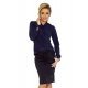 Bluza dama eleganta, vascoza, bleumarin navy, cu maneca lunga,Ivana 2 - jojofashion.ro