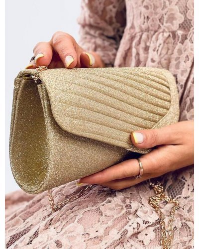 Geanta plic auriu, glitter, Zaina Genti dama, Geanta plic auriu, glitter, Zaina - jojofashion.ro