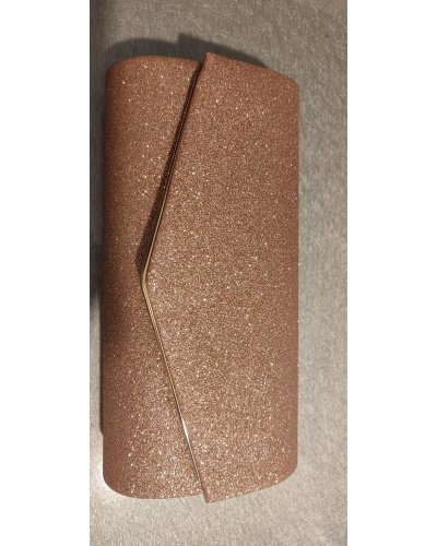 Genti dama, Geanta plic auriu, glitter, Diva - jojofashion.ro
