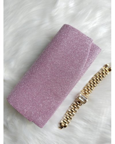 Geanta plic roz cu glitter, Ayne Genti dama, Geanta plic roz cu glitter, Ayne - jojofashion.ro