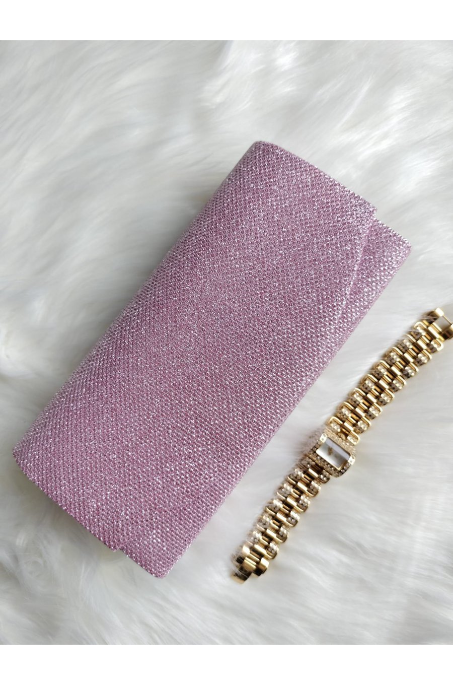 Geanta plic roz cu glitter, Ayne Geanta plic roz cu glitter, Ayne 1 - jojofashion.ro