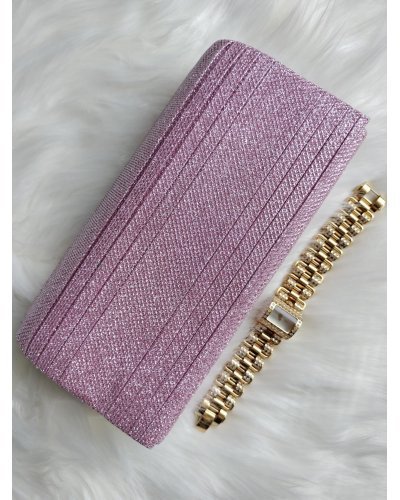Geanta plic roz cu glitter, Melia Genti dama, Geanta plic roz cu glitter, Melia - jojofashion.ro