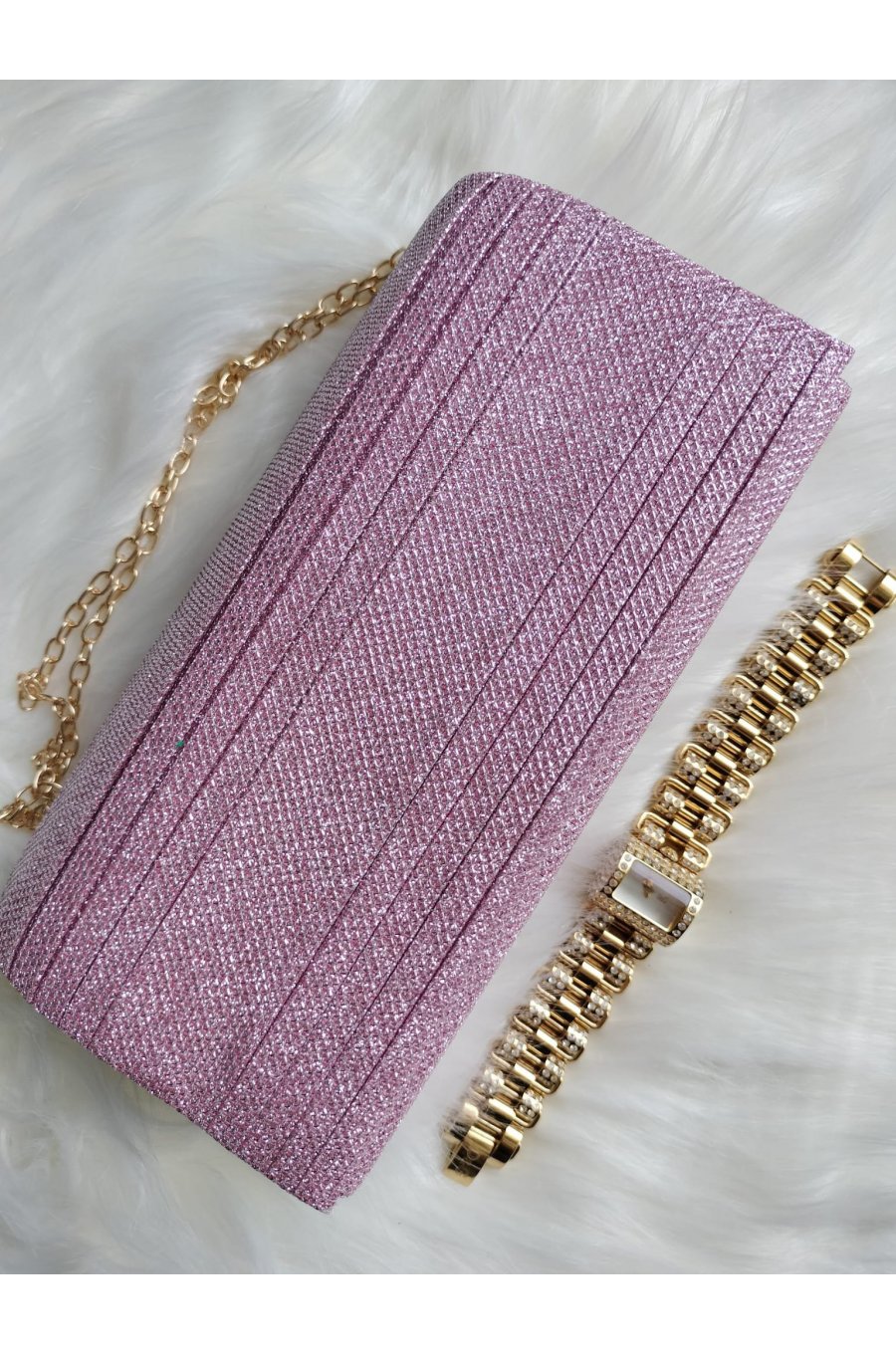 Geanta plic roz cu glitter, Melia Geanta plic roz cu glitter, Melia 2 - jojofashion.ro