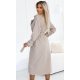 Palton dama elegant, lung, bej, Menevshe Palton dama elegant, lung, bej, Menevshe 3 - jojofashion.ro