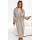 Palton dama elegant, lung, bej, Menevshe Palton dama elegant, lung, bej, Menevshe 4 - jojofashion.ro