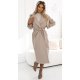 Palton dama elegant, lung, bej, Menevshe Palton dama elegant, lung, bej, Menevshe 5 - jojofashion.ro