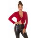 Pulover dama crop, casual, burgundy, versatil, Sidney Pulover dama crop, casual, burgundy, versatil, Sidney 2 - jojofashion.ro