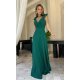 Rochie de ocazie eleganta lunga vascoza verde Andra 2 - jojofashion.ro