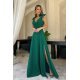 Rochie de ocazie eleganta lunga vascoza verde Andra 5 - jojofashion.ro