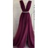 Rochie de seara eleganta lunga tul mov pruna  Adele