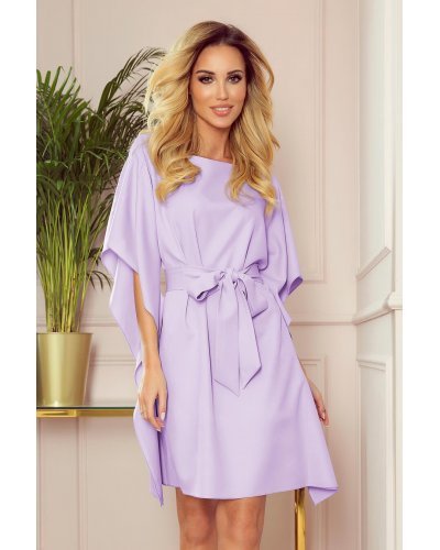 Rochie midi lila lavanda vaporoasa croi fluture Butterfly  Rochii cununie civila, Rochie midi lila lavanda vaporoasa croi fluture Butterfly  - jojofashion.ro