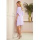 Rochie midi lila lavanda vaporoasa croi fluture Butterfly  4 - jojofashion.ro
