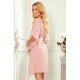 Rochie midi, roz prafuit, croi fluture, oversize, Butterfly 3 - jojofashion.ro