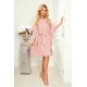 Rochie midi, roz prafuit, croi fluture, oversize, Butterfly 4 - jojofashion.ro